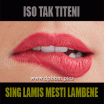 DP BBM Lucu Bahasa Jawa Iso Tak Titeni Sing Lamis Mesti Lambene