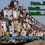 Meme Mudik Bareng Naik Kereta Api Lebaran 2016