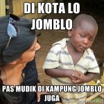 Meme Mudik Lebaran Bagi Para Jomblower