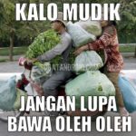 Meme Mudik Lebaran Bawa Oleh Oleh Buat Keluarga di Kampung