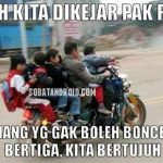 Meme Mudik Lebaran Boncengan Motor Gokil