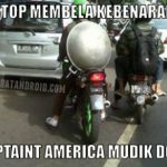 Meme Mudik Lebaran Captain America