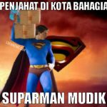 Meme Mudik Lebaran Superman