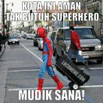 Meme Mudik Lebaran Tokoh Film Super Hero