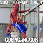 Meme Spiderman Mudik Lebaran 2016