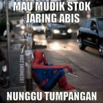 Meme Spidermen Mudik Lebaran Lucu
